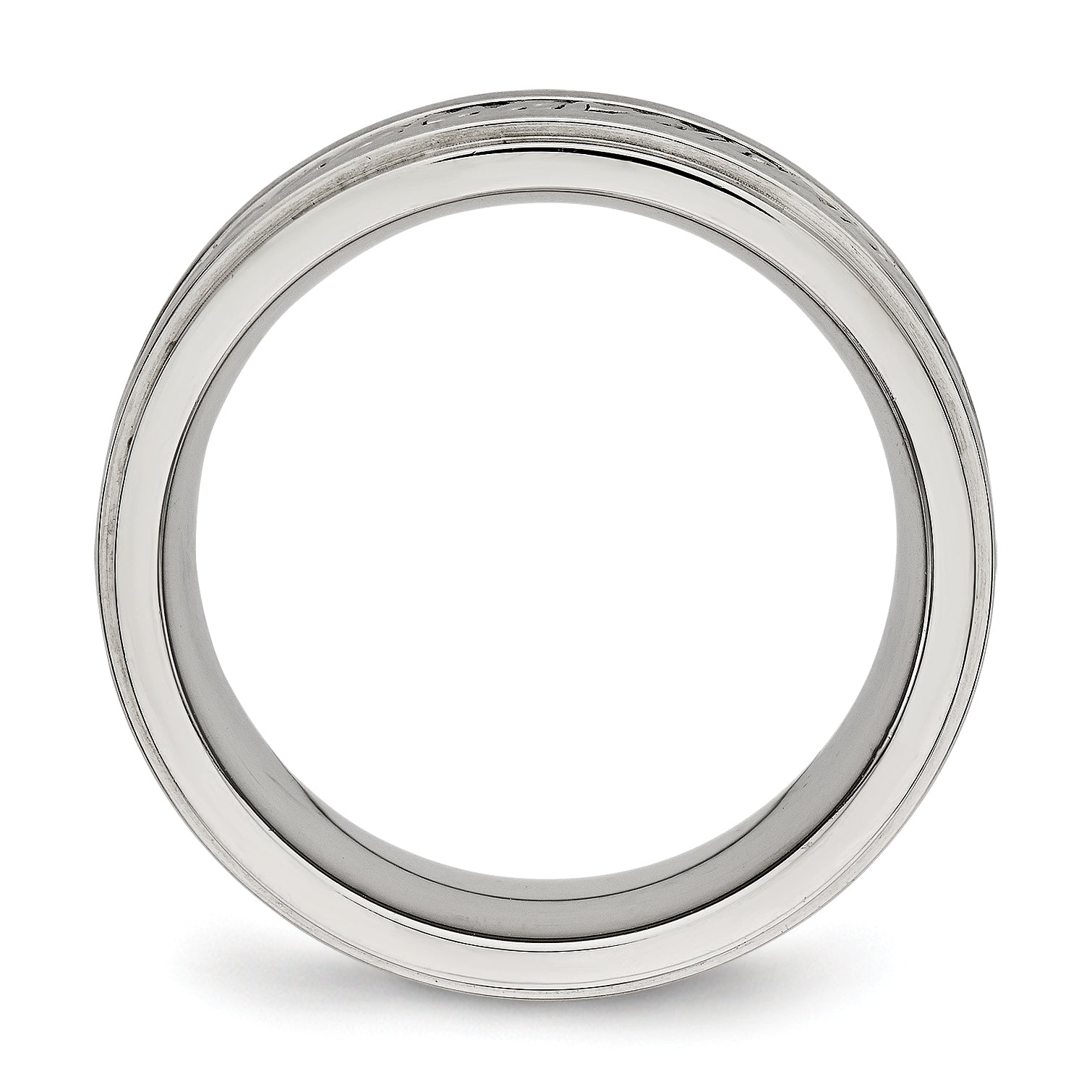 Stainless Steel Brushed and Polished Braided 7.00mm Band