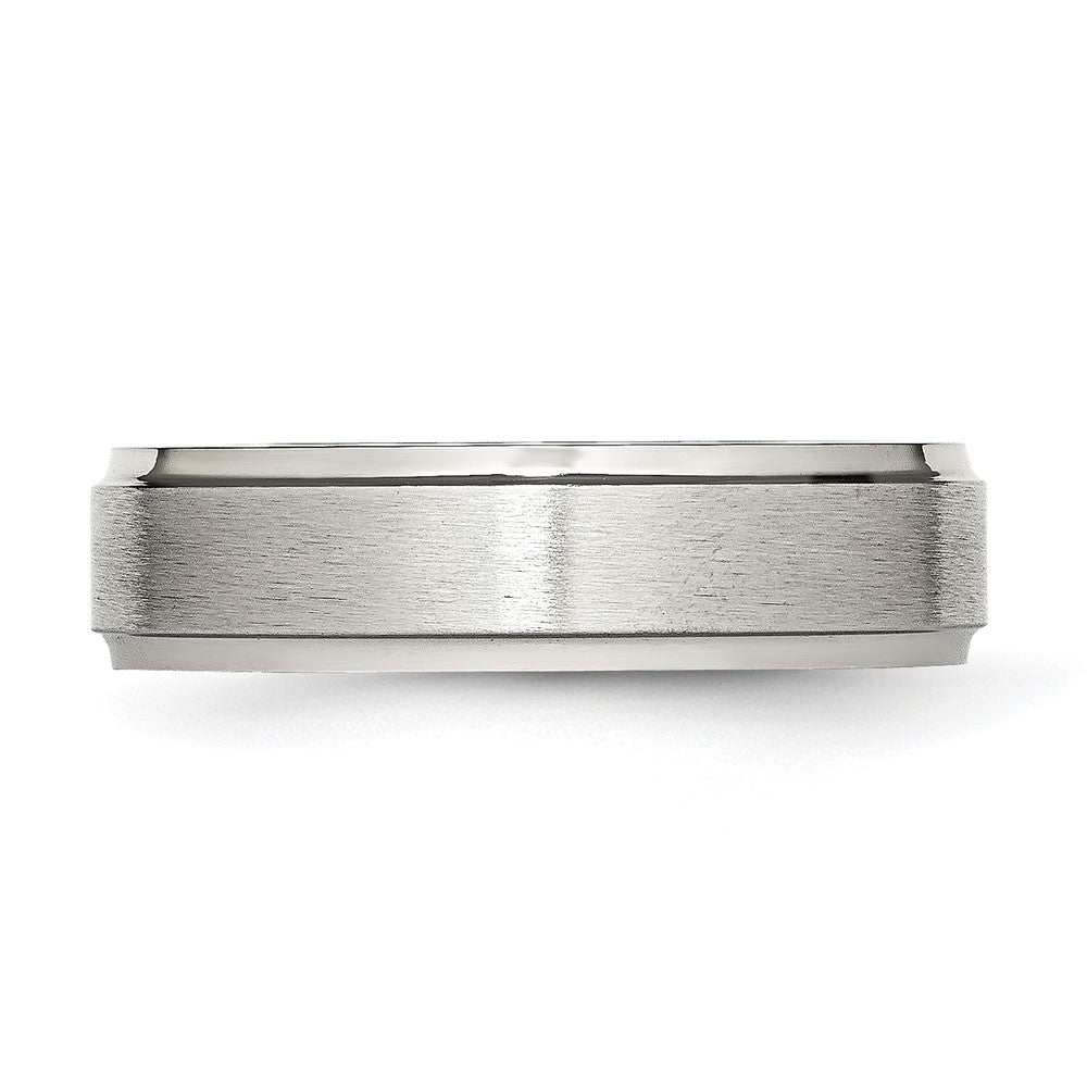 Chisel Stainless Steel Brushed and Polished 6mm Grooved Edge Band