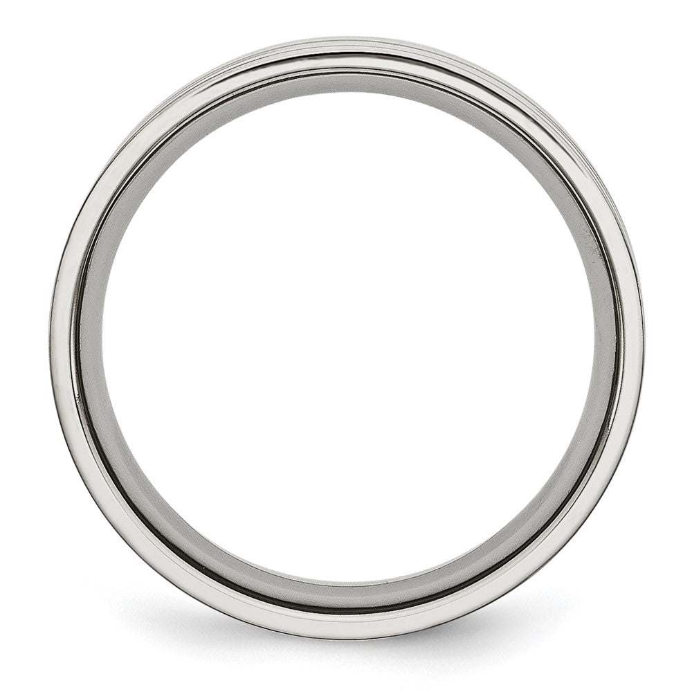 Stainless Steel Polished 6mm Grooved Band