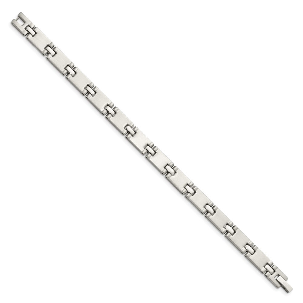 Chisel Stainless Steel Brushed and Polished 8.25 inch Link Bracelet