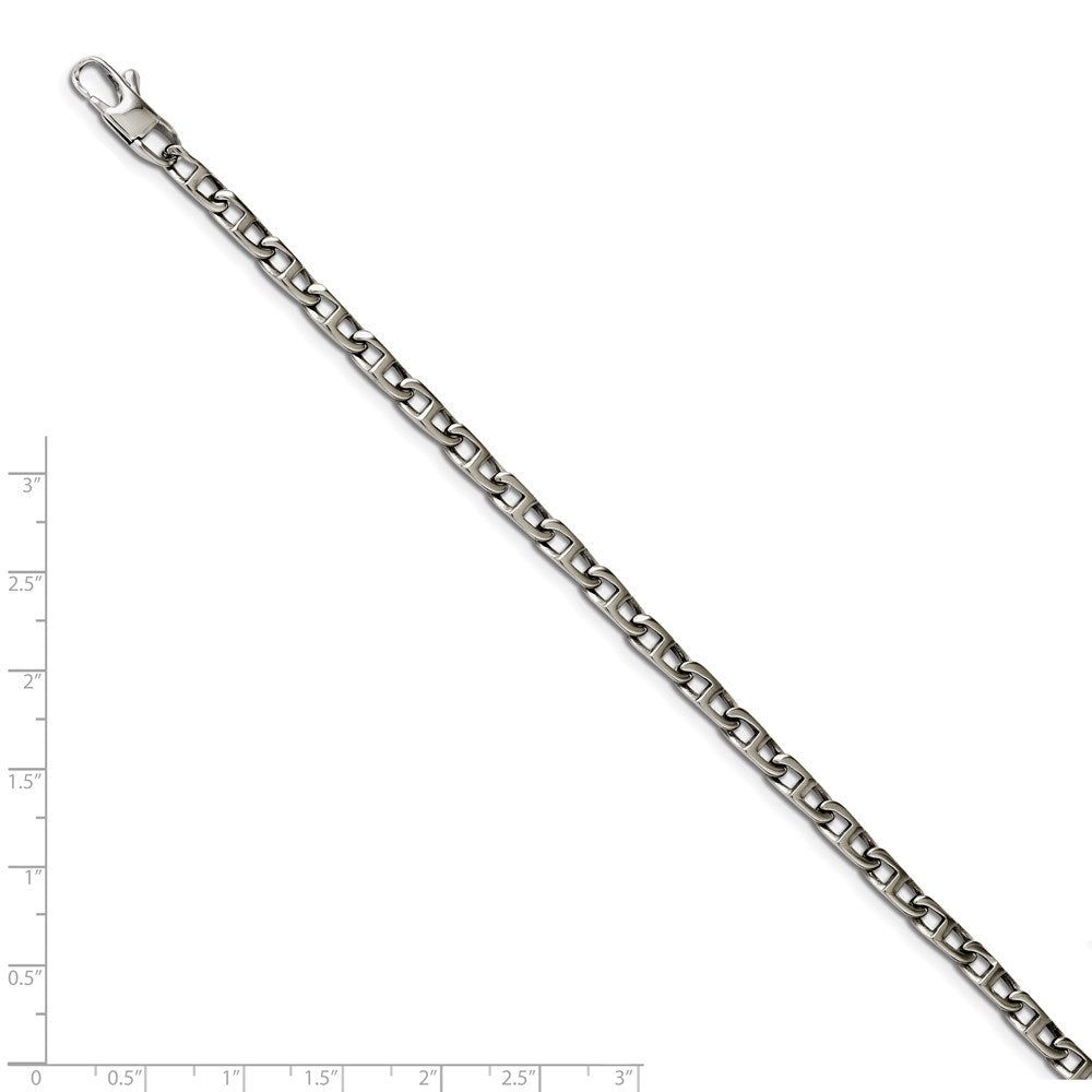 Chisel Stainless Steel Polished 7.75 inch Oval Link Bracelet