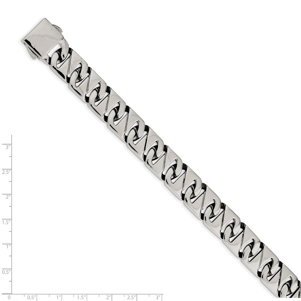 Chisel Stainless Steel Polished 8.5 inch Fancy Link Bracelet