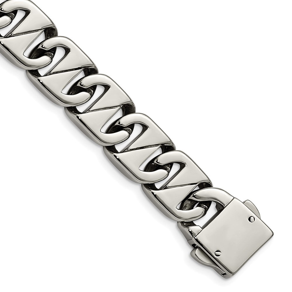 Chisel Stainless Steel Polished 8.5 inch Fancy Link Bracelet