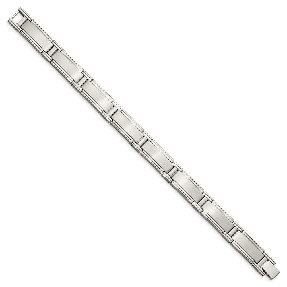 Chisel Stainless Steel Brushed and Polished 9.5 inch Link Bracelet