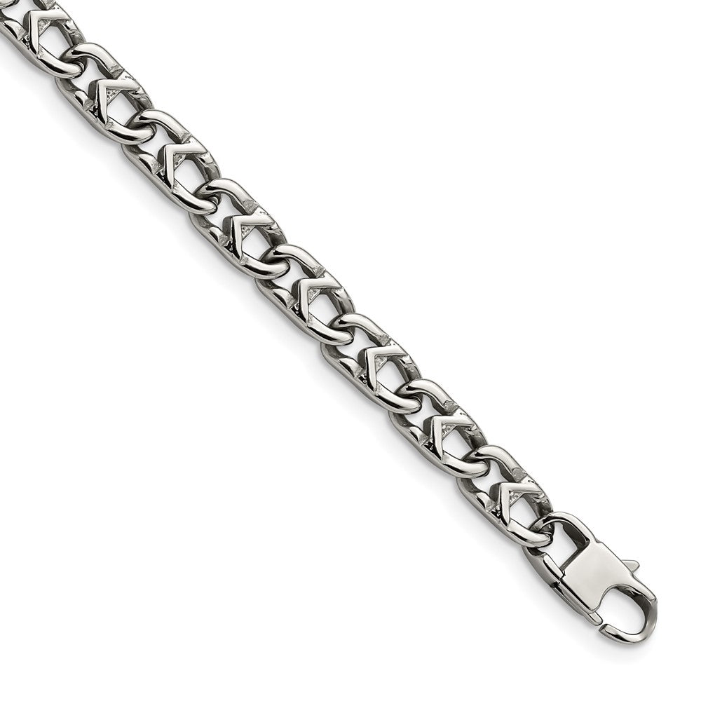 Chisel Stainless Steel Polished 6mm 8.5 inch Fancy Link Bracelet