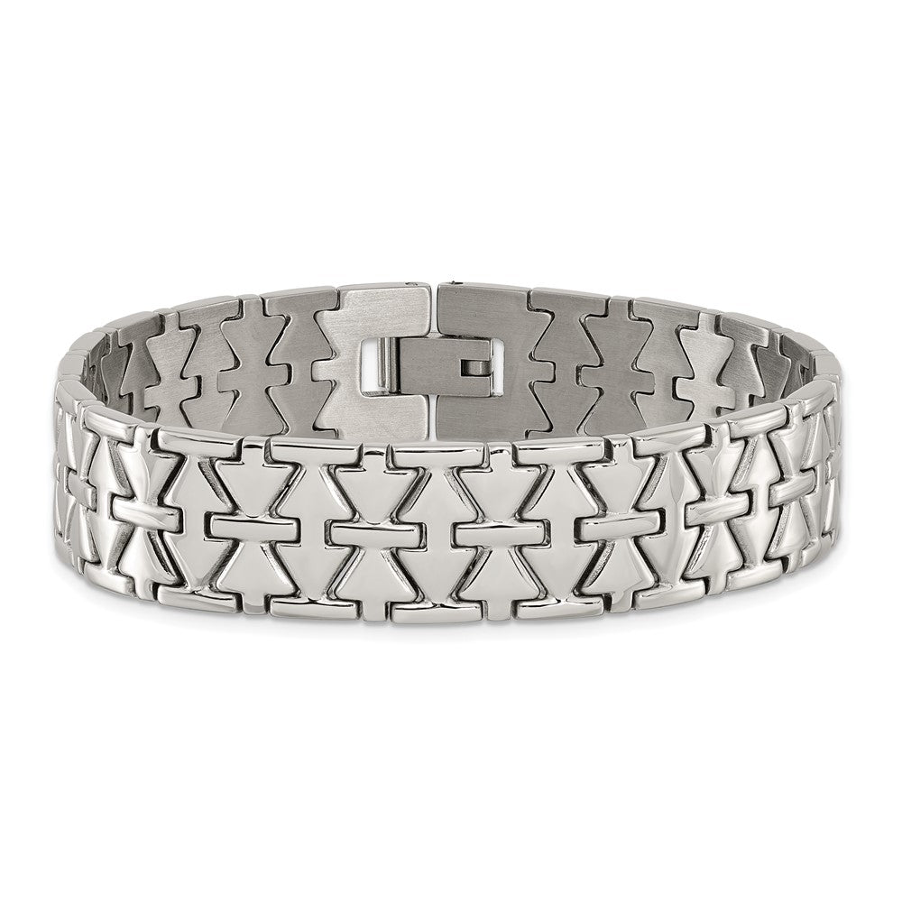 Stainless Steel Polished Fancy Link 7.5in Bracelet