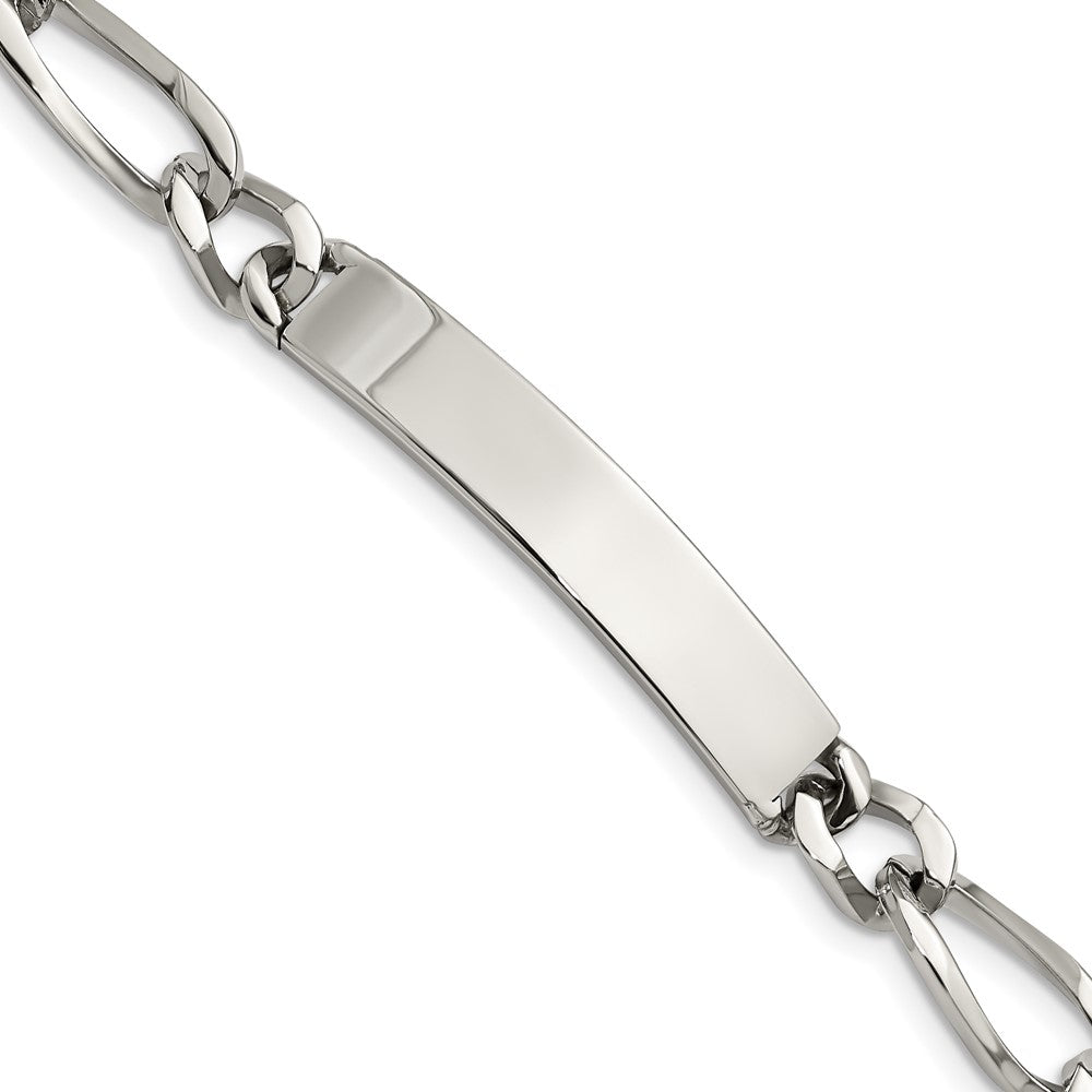 Chisel Stainless Steel Polished Figaro 9.25 inch ID Bracelet