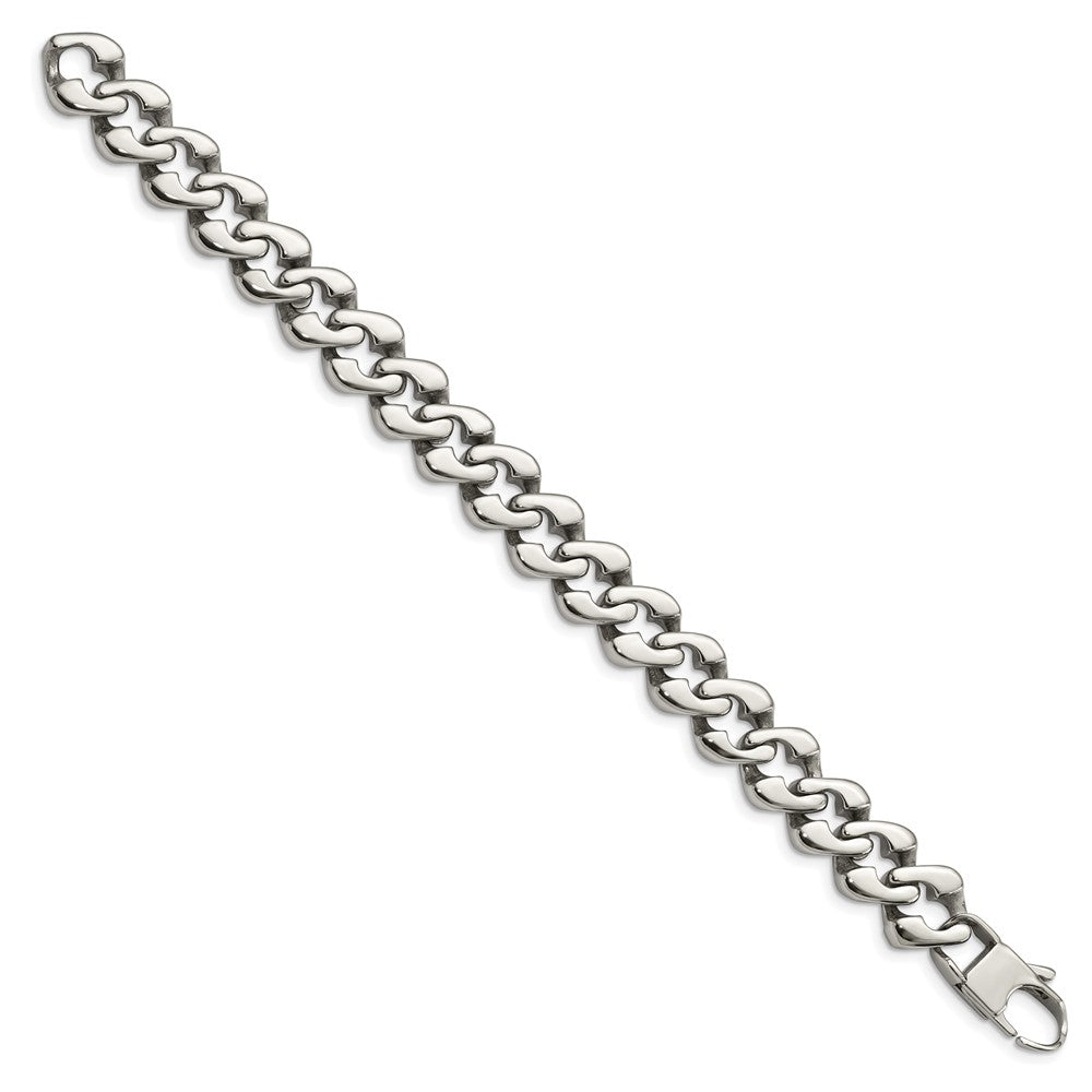 Chisel Stainless Steel Polished 8.5 inch Fancy Link Bracelet