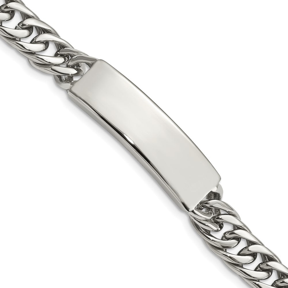 Chisel Stainless Steel Antiqued and Polished Curb Chain 8.5 inch ID Bracelet