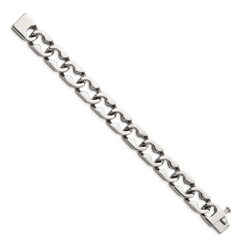 Stainless Steel Polished Large Link 8.5in Bracelet