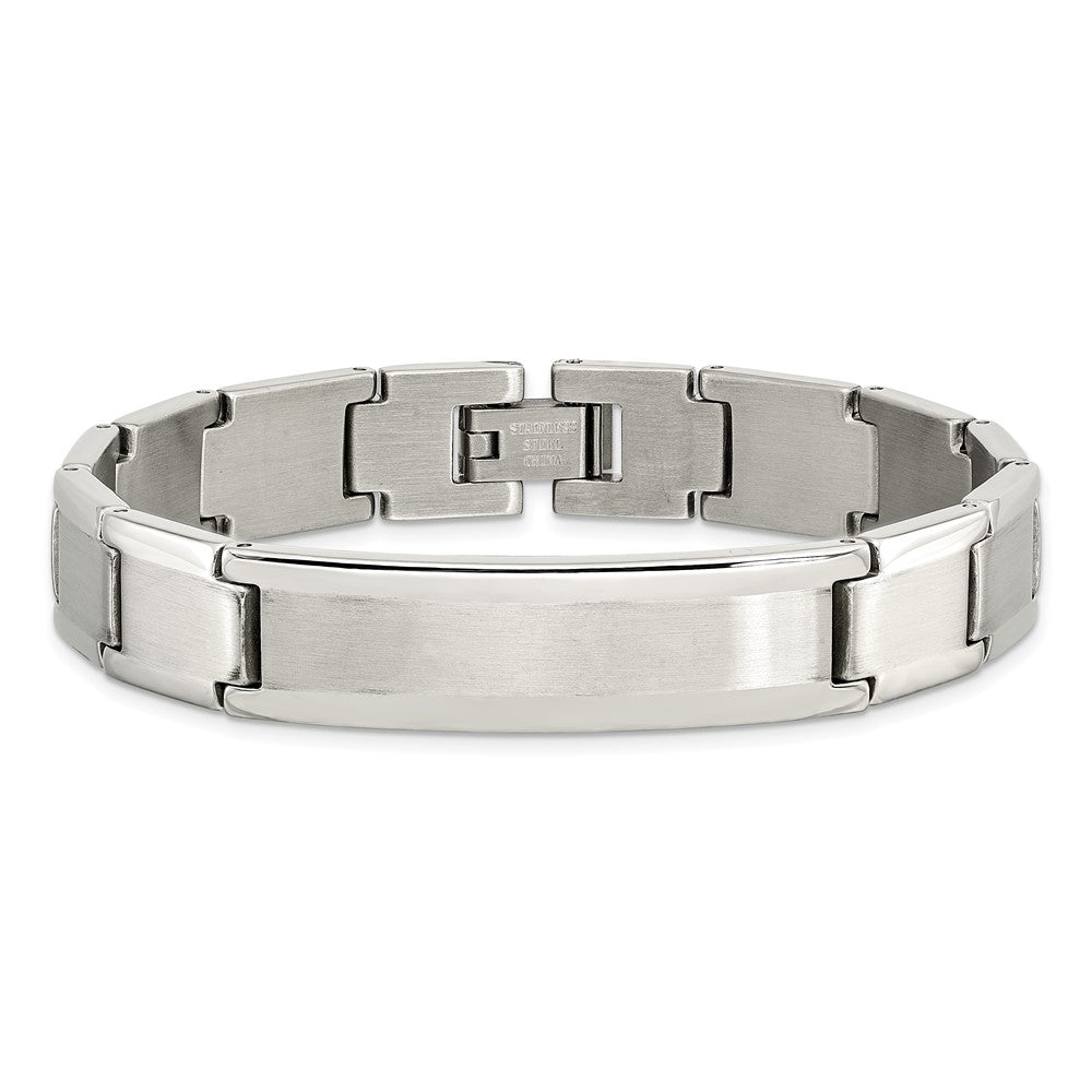 Chisel Stainless Steel Brushed and Polished 8.25 inch ID Bracelet