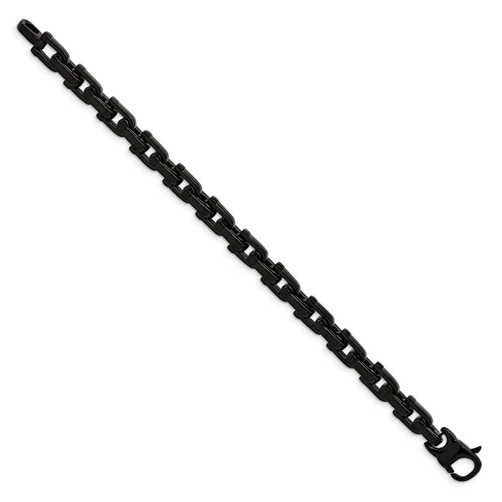 Chisel Stainless Steel Polished Black IP-plated 8.5 inch Fancy Link Bracelet