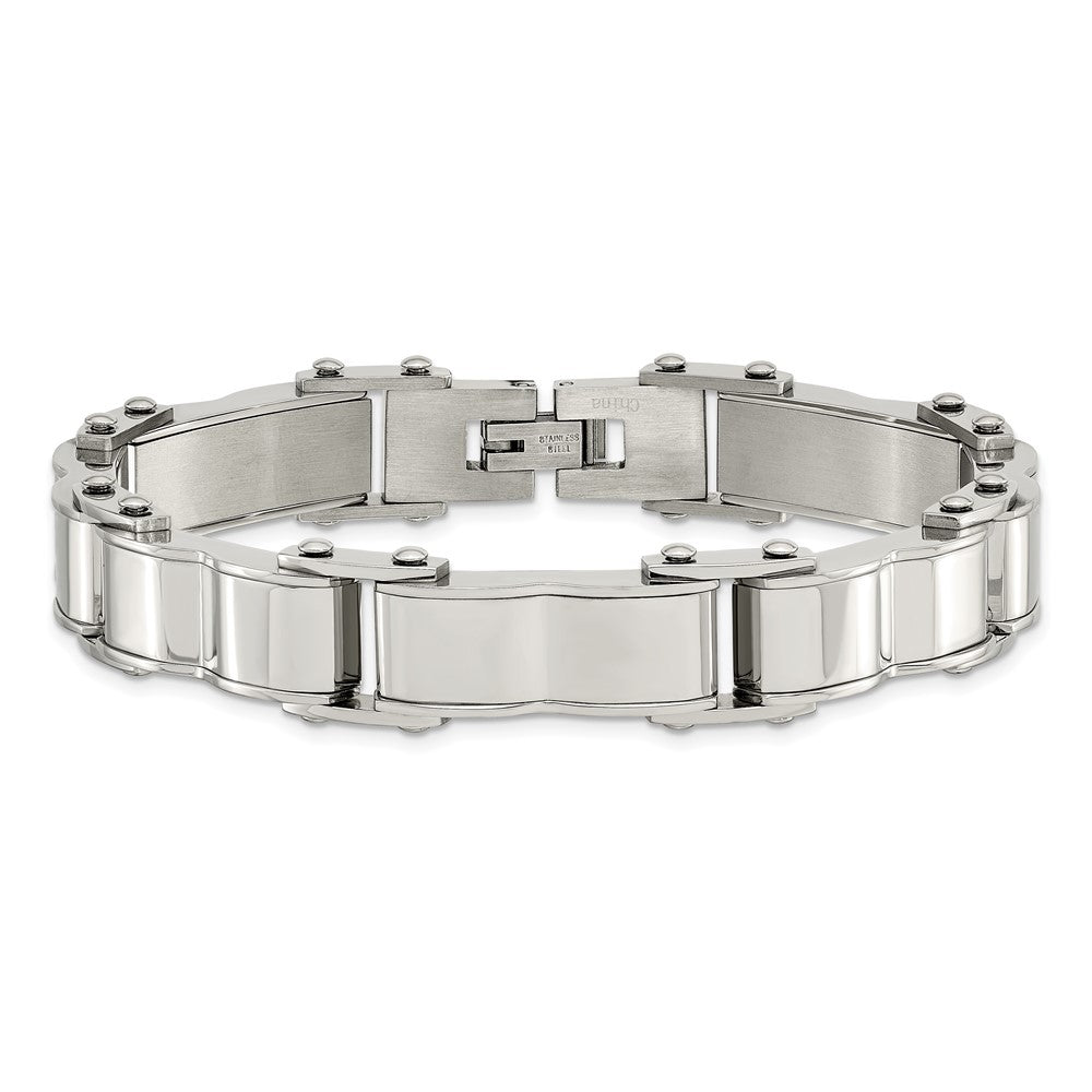 Stainless Steel Brushed and Polished 8in Bracelet