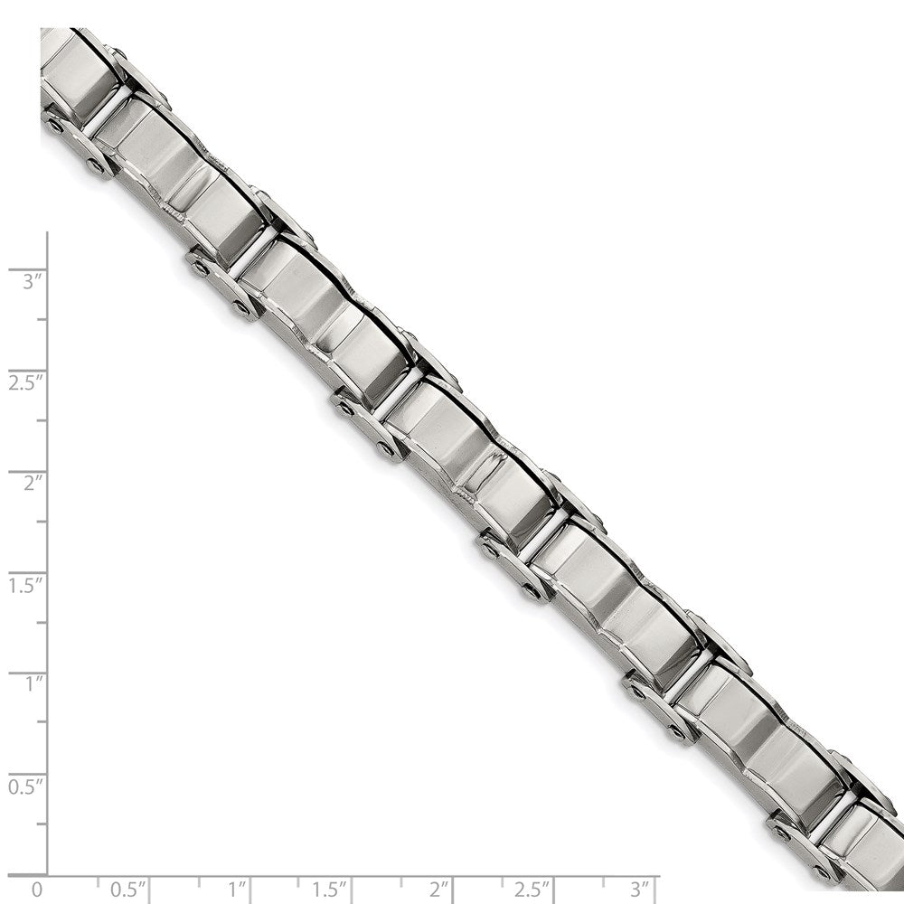 Stainless Steel Brushed and Polished 8in Bracelet