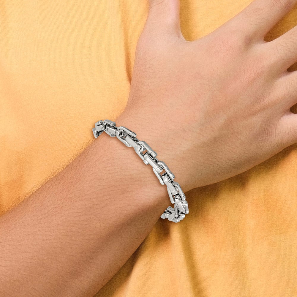 Chisel Stainless Steel Brushed and Polished 8.5 inch Bracelet