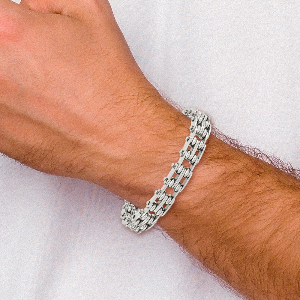 Chisel Stainless Steel Polished 9 inch Link Bracelet