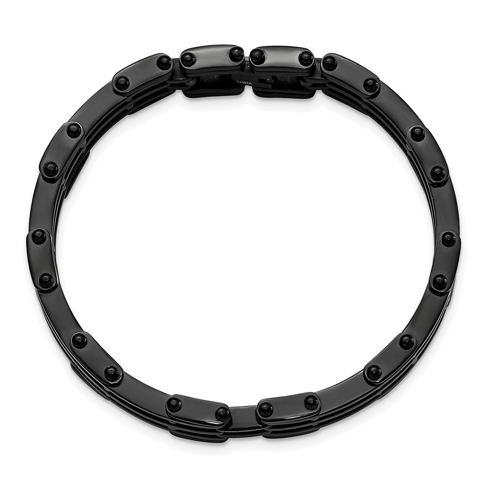 Stainless Steel Polished Black IP-plated Bracelet