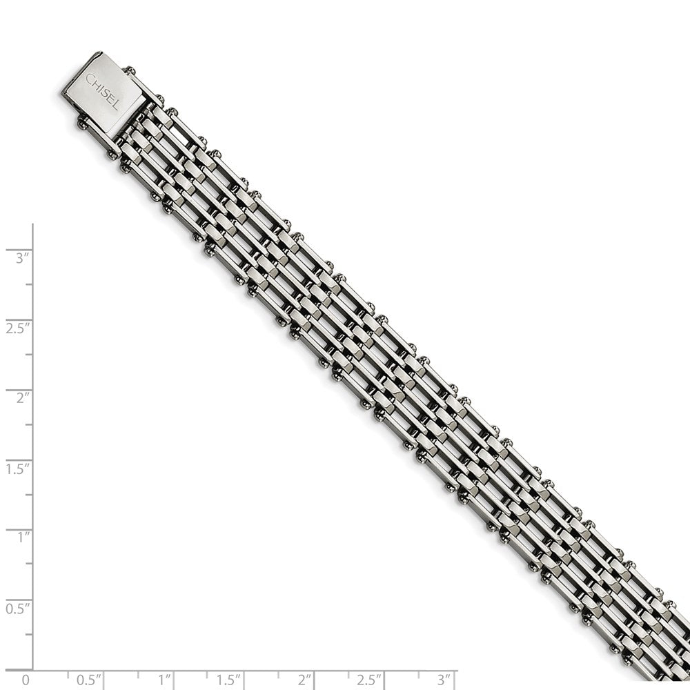 Chisel Stainless Steel Polished 8.5 inch Link Bracelet