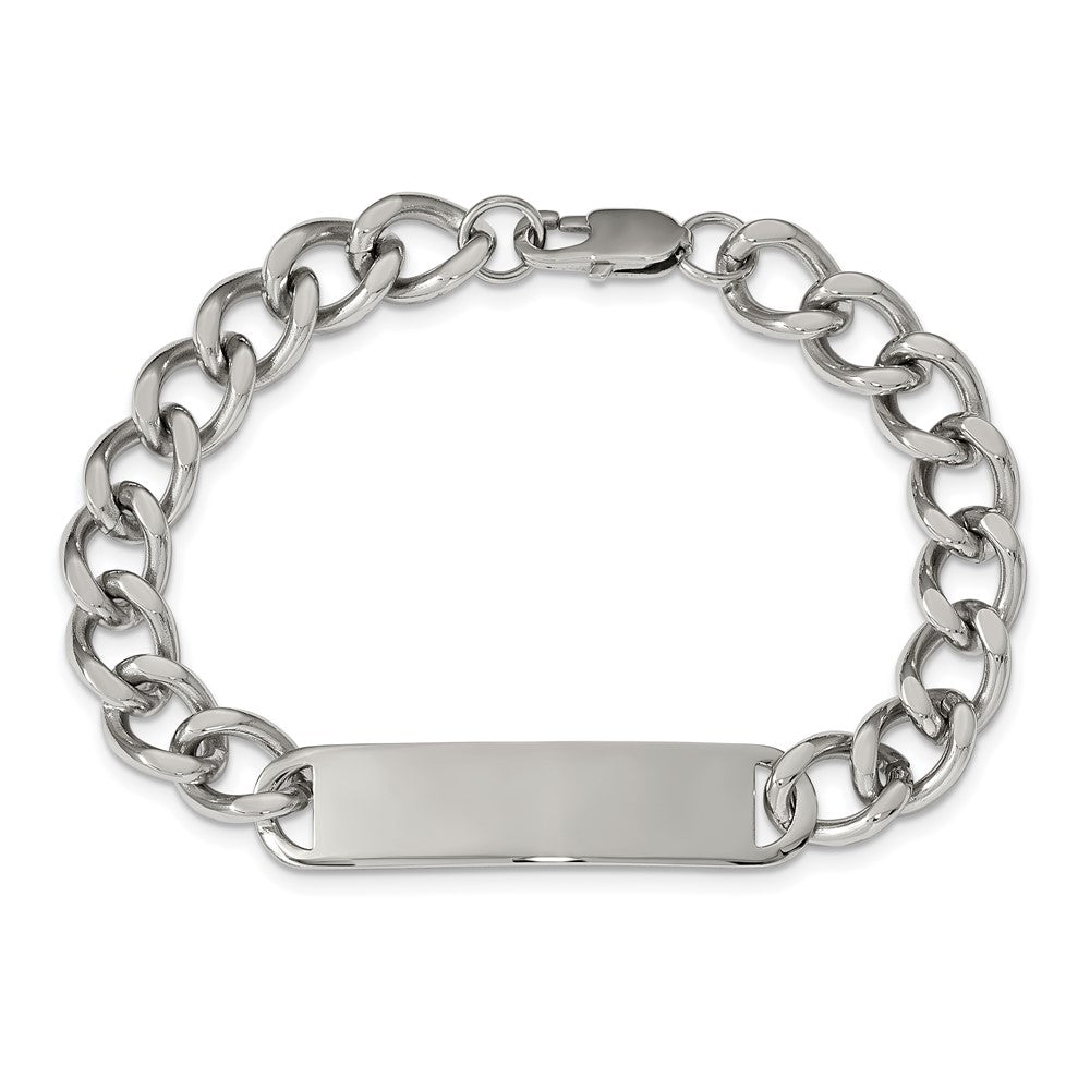 Chisel Stainless Steel Polished Curb Chain 8.5 inch ID Bracelet