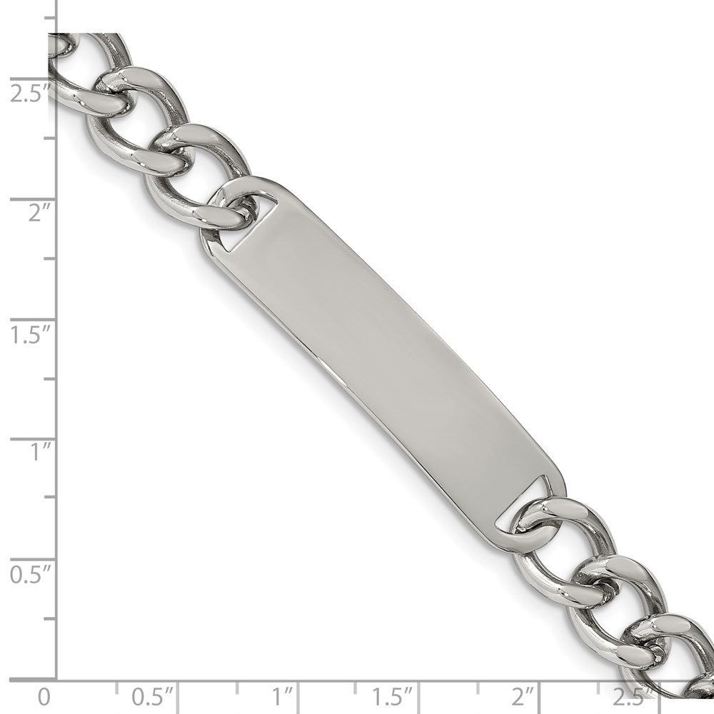 Chisel Stainless Steel Polished Curb Chain 8.5 inch ID Bracelet