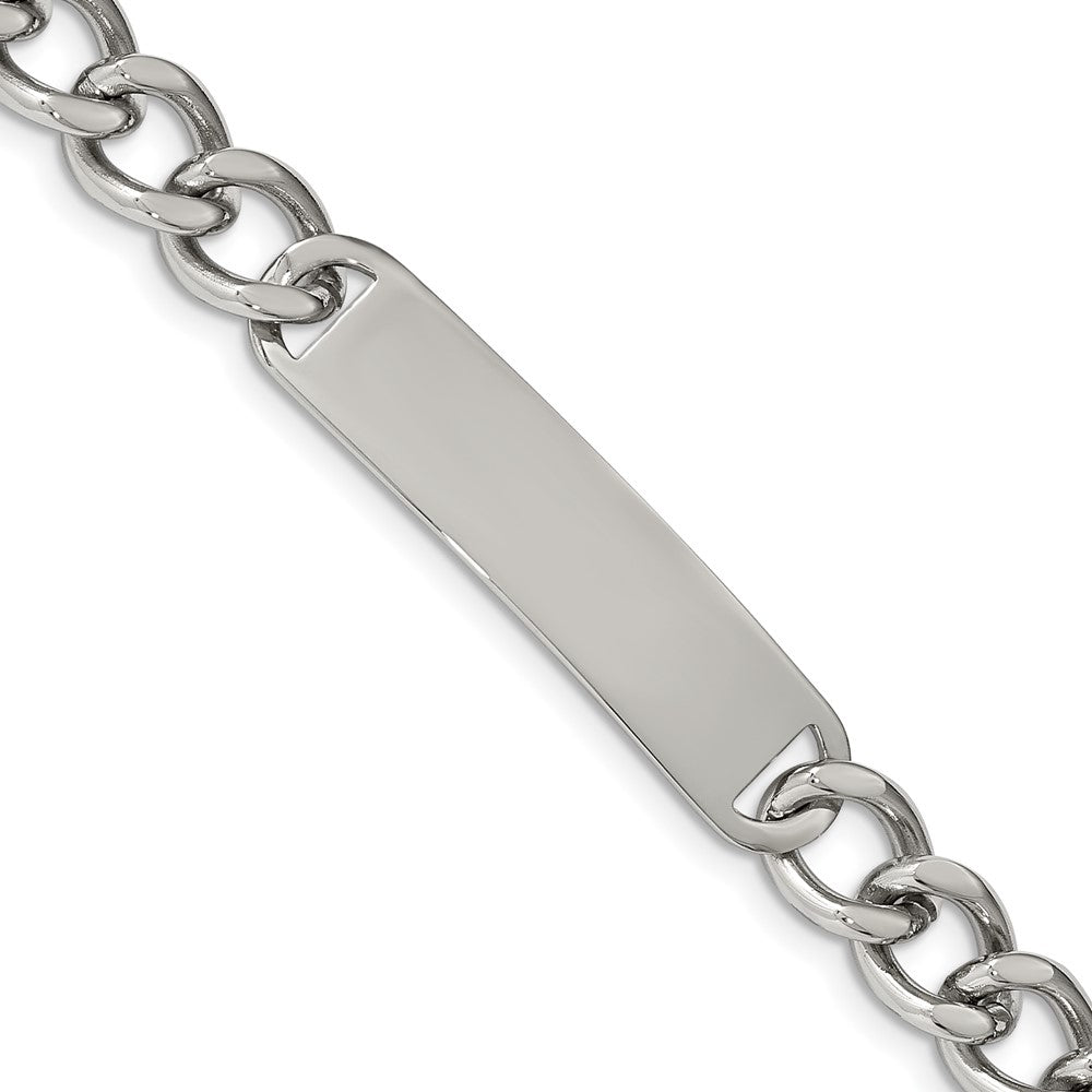 Chisel Stainless Steel Polished Curb Chain 8.5 inch ID Bracelet