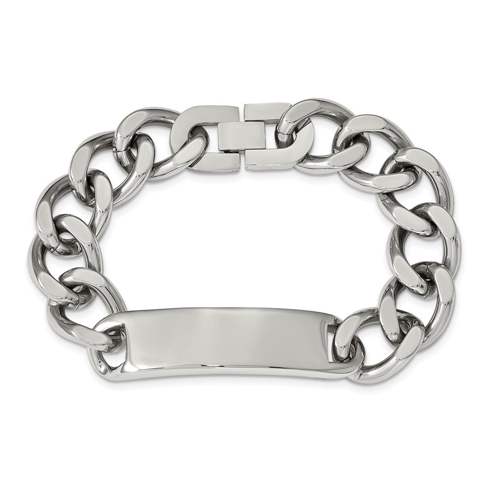 Chisel Stainless Steel Polished Curb Link 8.75 inch ID Bracelet