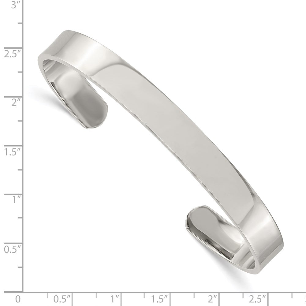 Chisel Stainless Steel Polished 9mm Cuff Bangle