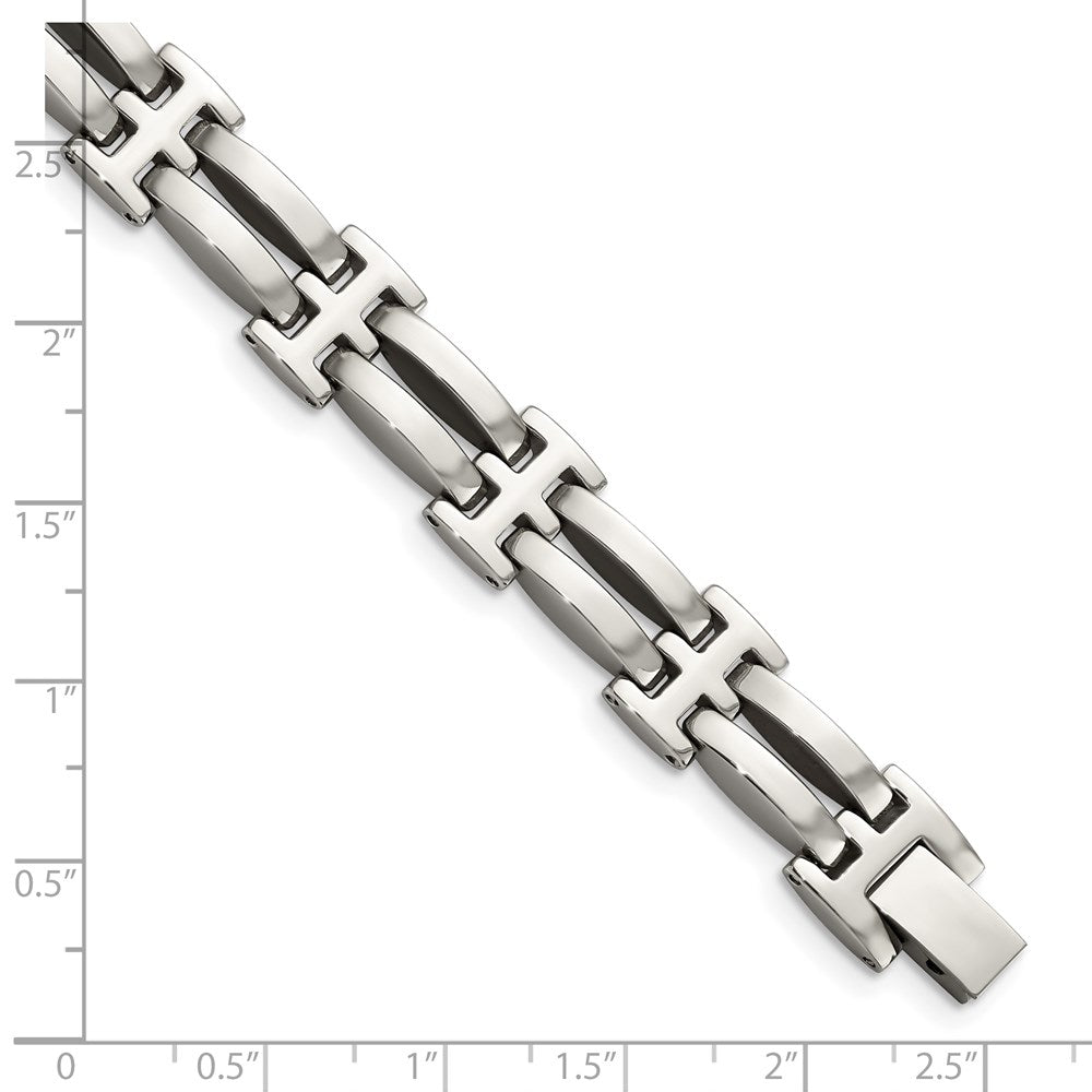 Chisel Stainless Steel Polished 8.5 inch Link Bracelet