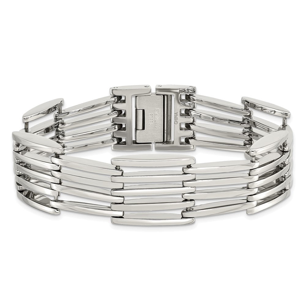 Chisel Stainless Steel Polished 8.5 inch Link Bracelet