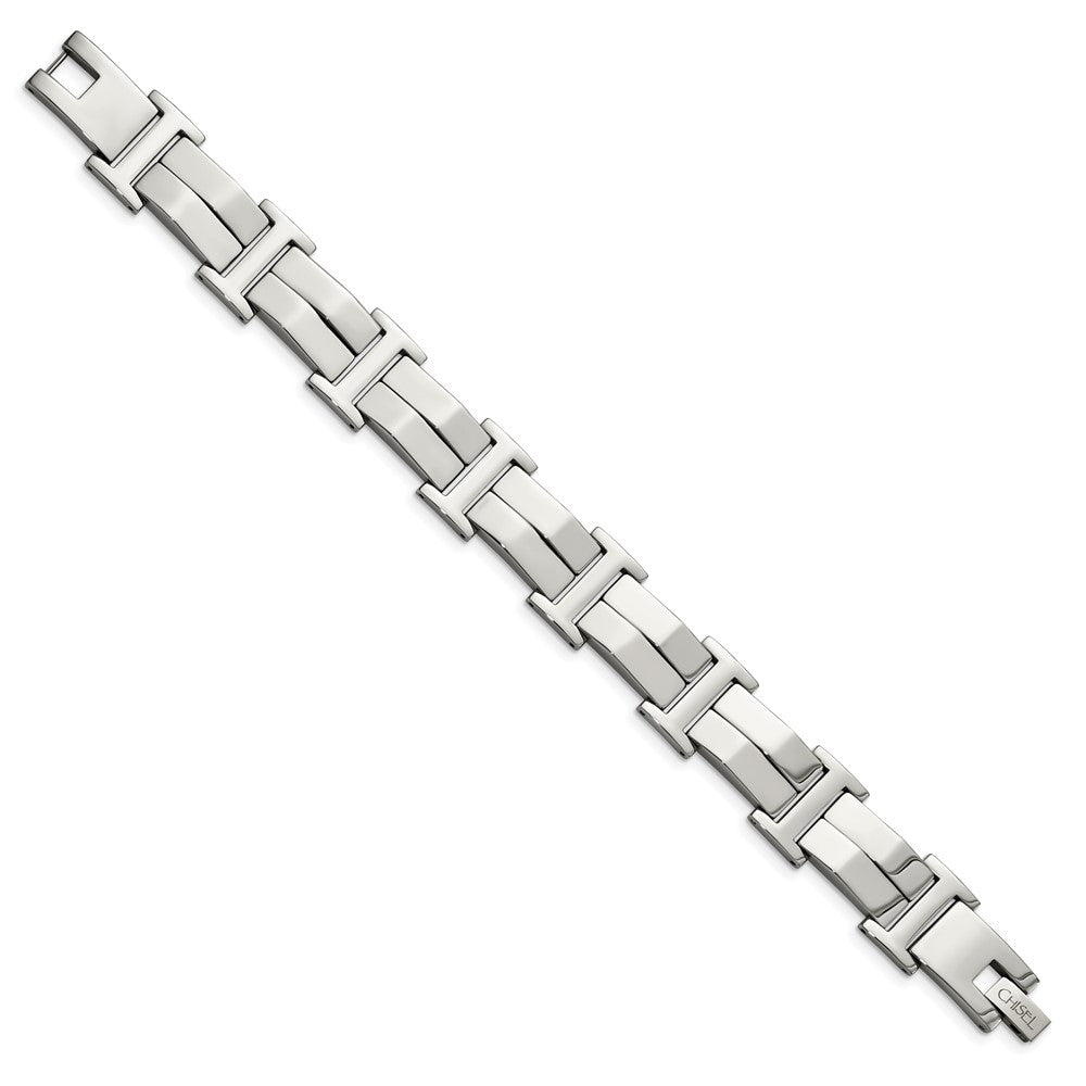 Chisel Stainless Steel Polished 8.5 inch Link Bracelet