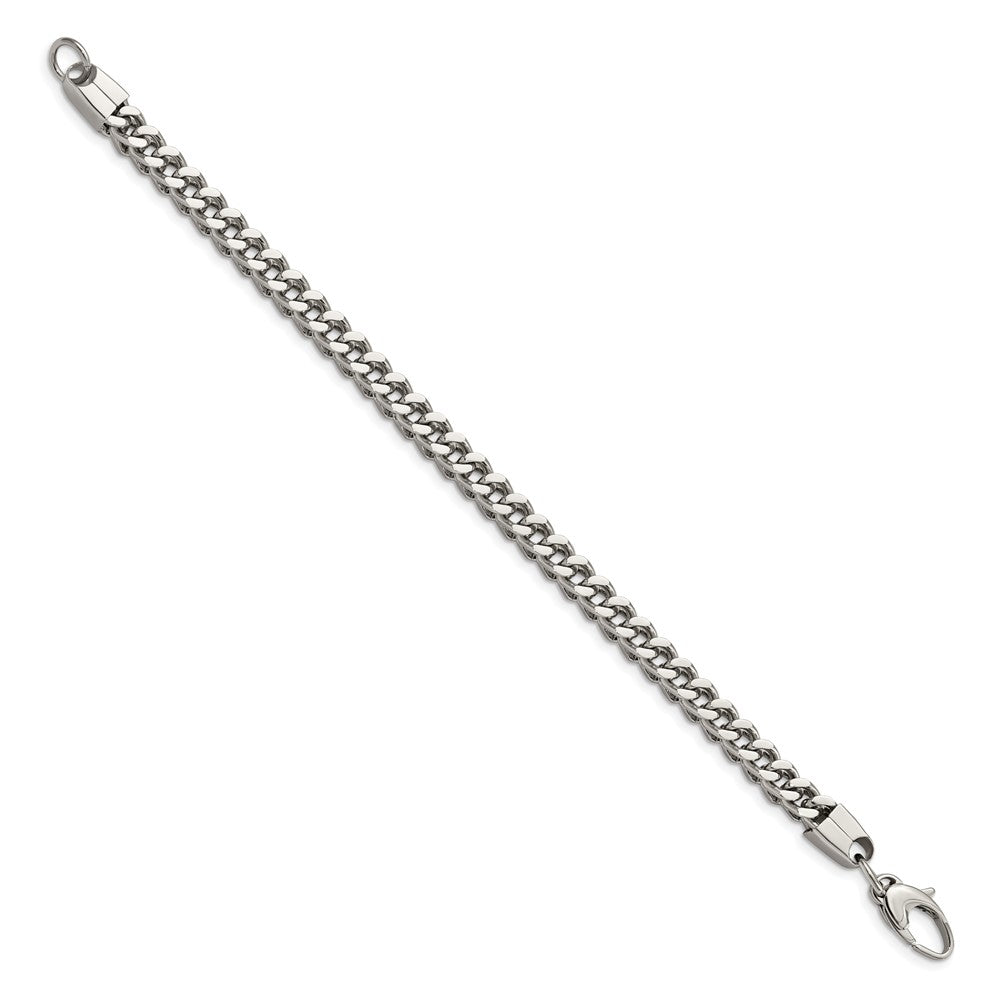 Chisel Stainless Steel Polished 9 inch Franco Link Bracelet