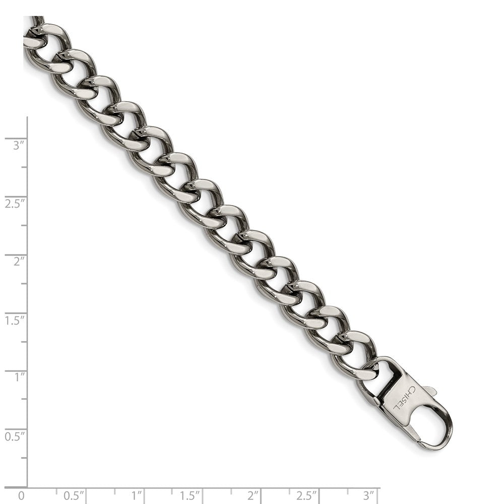 Chisel Stainless Steel Polished 8.5 inch Curb Bracelet