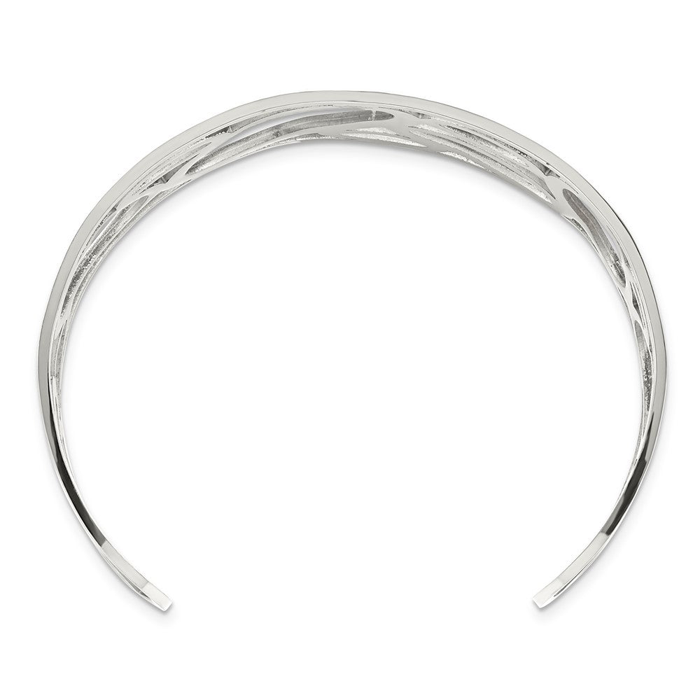 Chisel Stainless Steel Polished Ovals Cuff Bangle