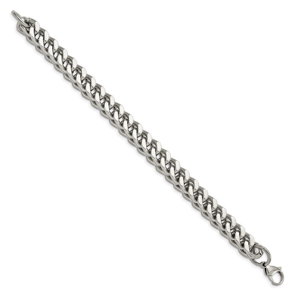 Chisel Stainless Steel Polished 9.5 inch Heavy Wheat Bracelet