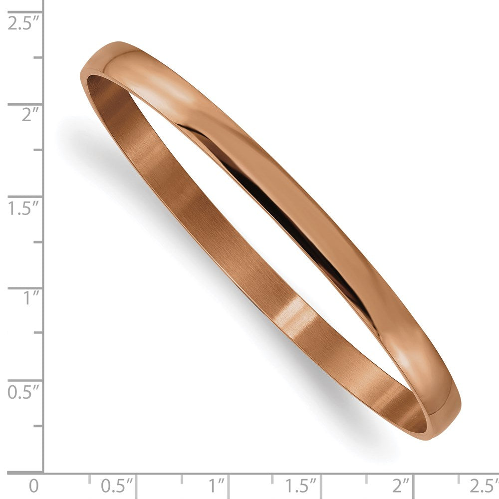 Stainless Steel Polished Brown IP-plated 6mm Bangle