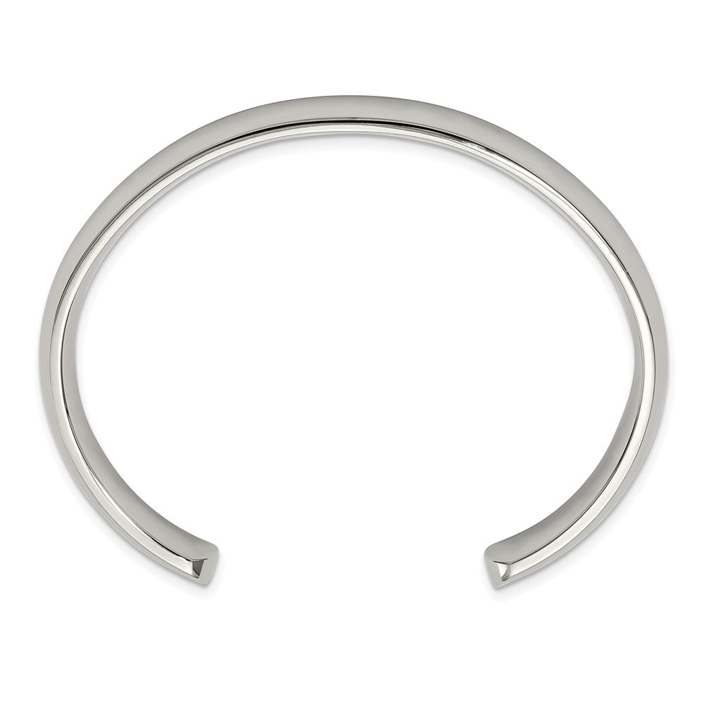 Chisel Stainless Steel Polished 10mm Cuff Bangle