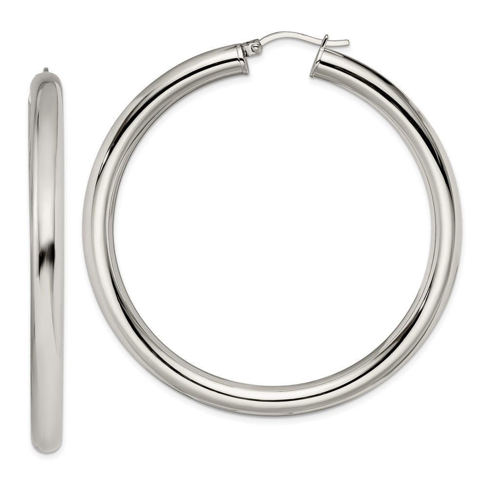 Chisel Stainless Steel Polished Hoop Earrings