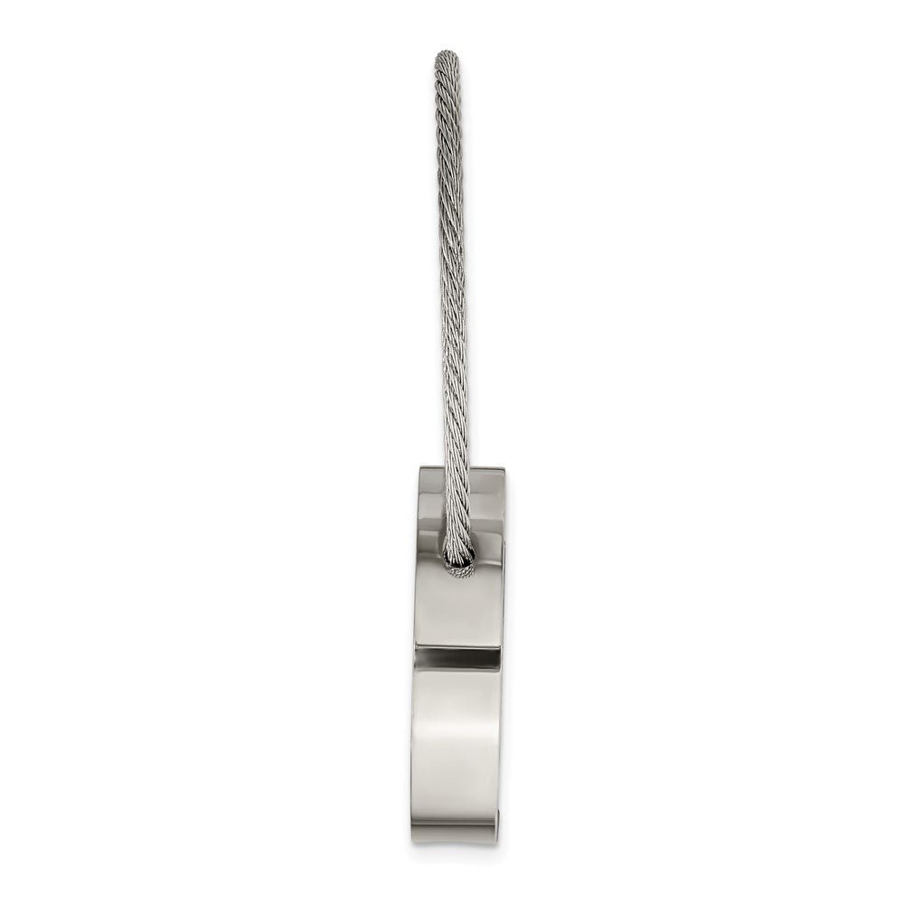 Chisel Stainless Steel Polished Cable Circle Key Ring