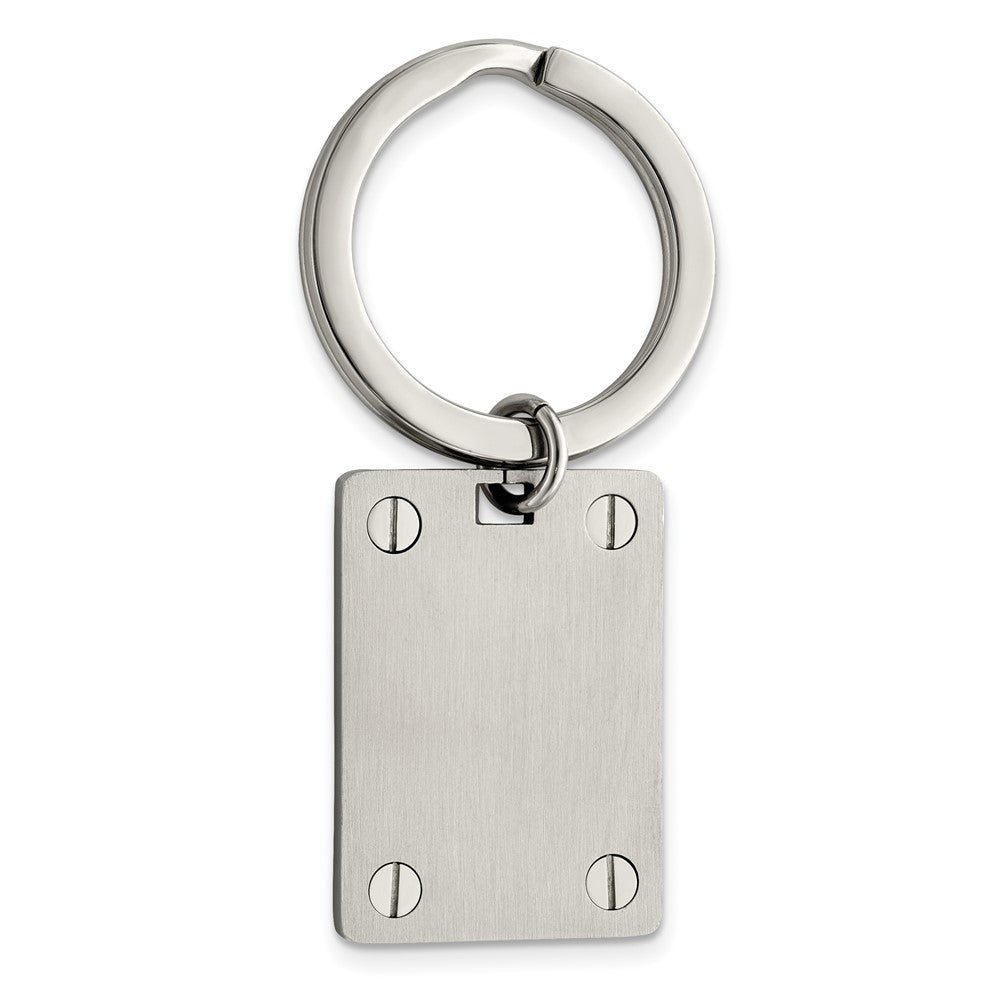 Chisel Stainless Steel Brushed and Polished Key Ring