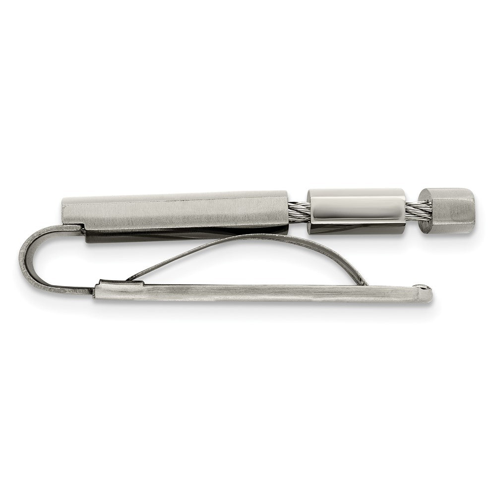 Chisel Stainless Steel Brushed and Polished with Cable Money Clip