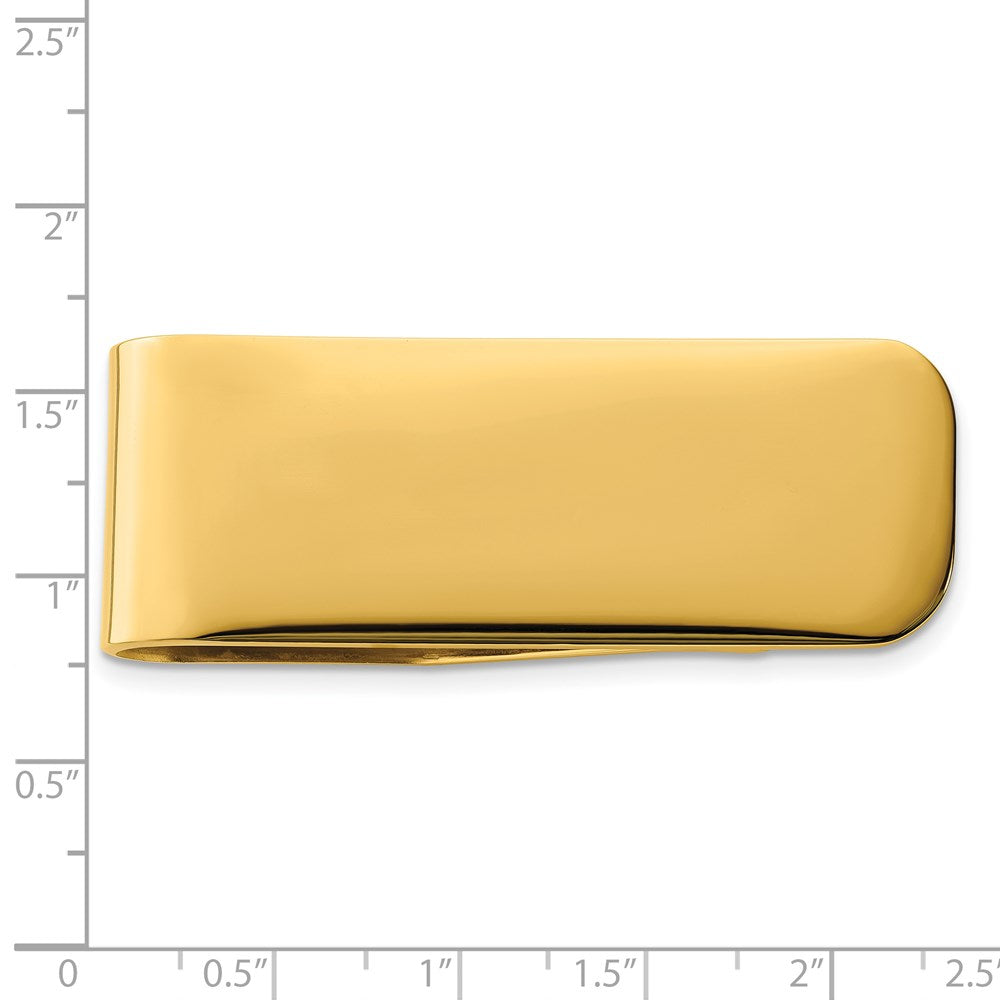 Chisel Stainless Steel Polished Yellow IP-plated Money Clip