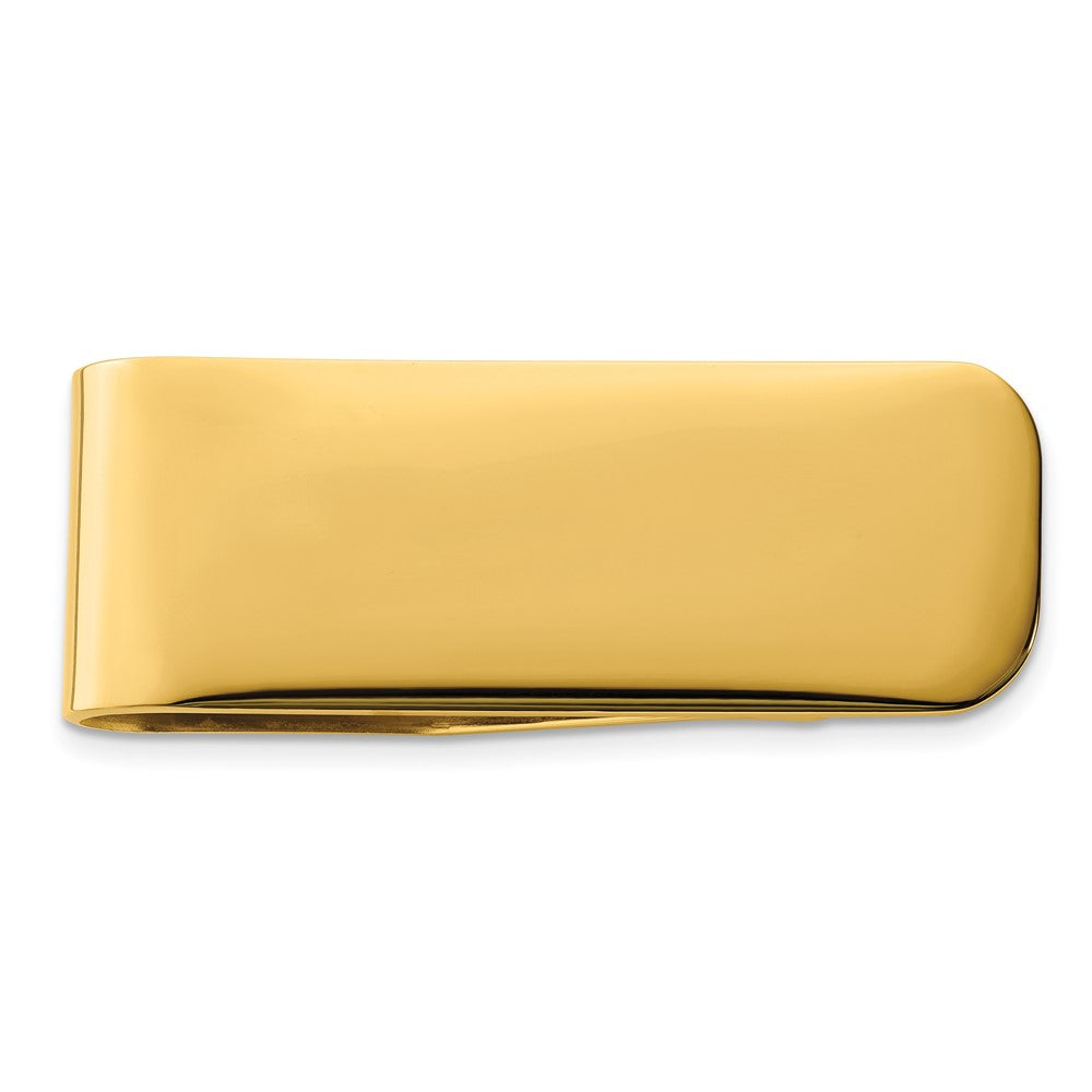 Chisel Stainless Steel Polished Yellow IP-plated Money Clip