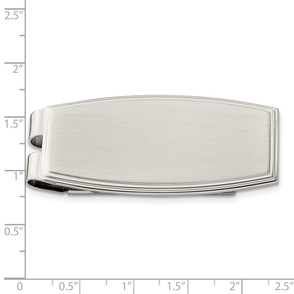 Chisel Stainless Steel Brushed and Polished Money Clip