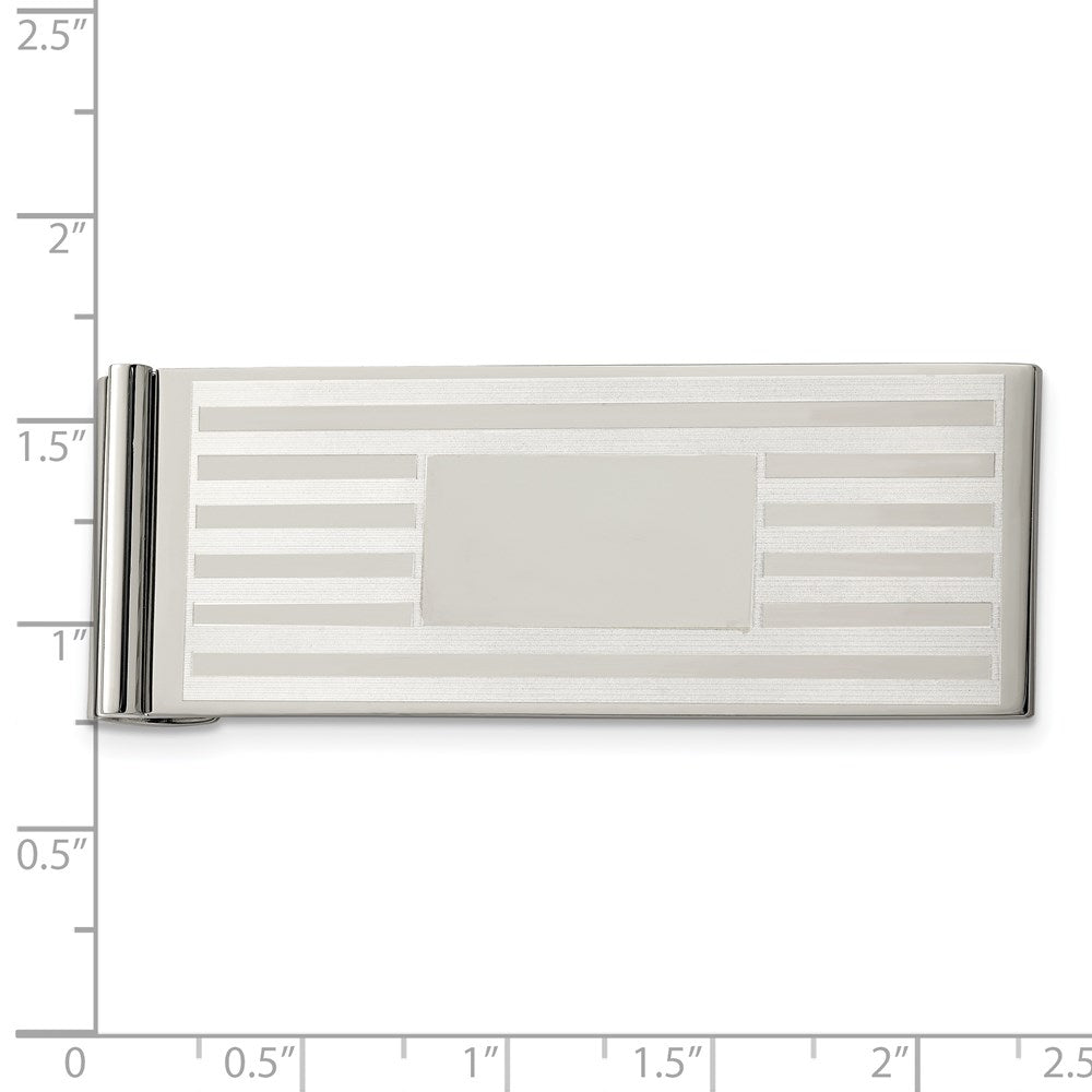 Chisel Stainless Steel Brushed and Polished Money Clip