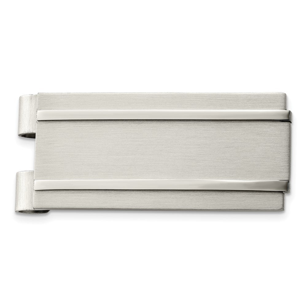 Chisel Stainless Steel Brushed and Polished Money Clip