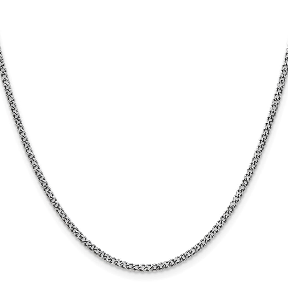 Chisel Stainless Steel Antiqued 2mm 24 inch Round Curb Chain