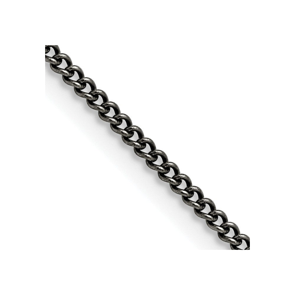 Chisel Stainless Steel Antiqued 2mm 24 inch Round Curb Chain