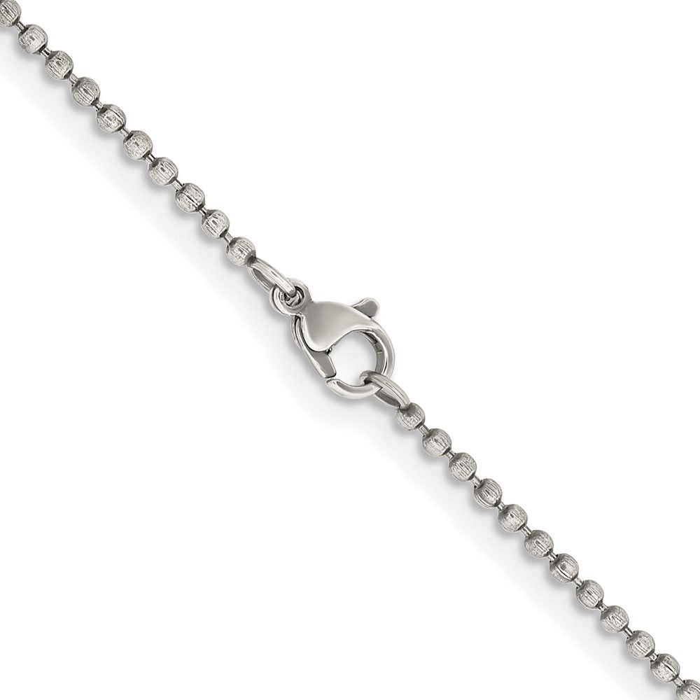 Chisel Stainless Steel Antiqued 2mm 30 inch Beaded Ball Chain