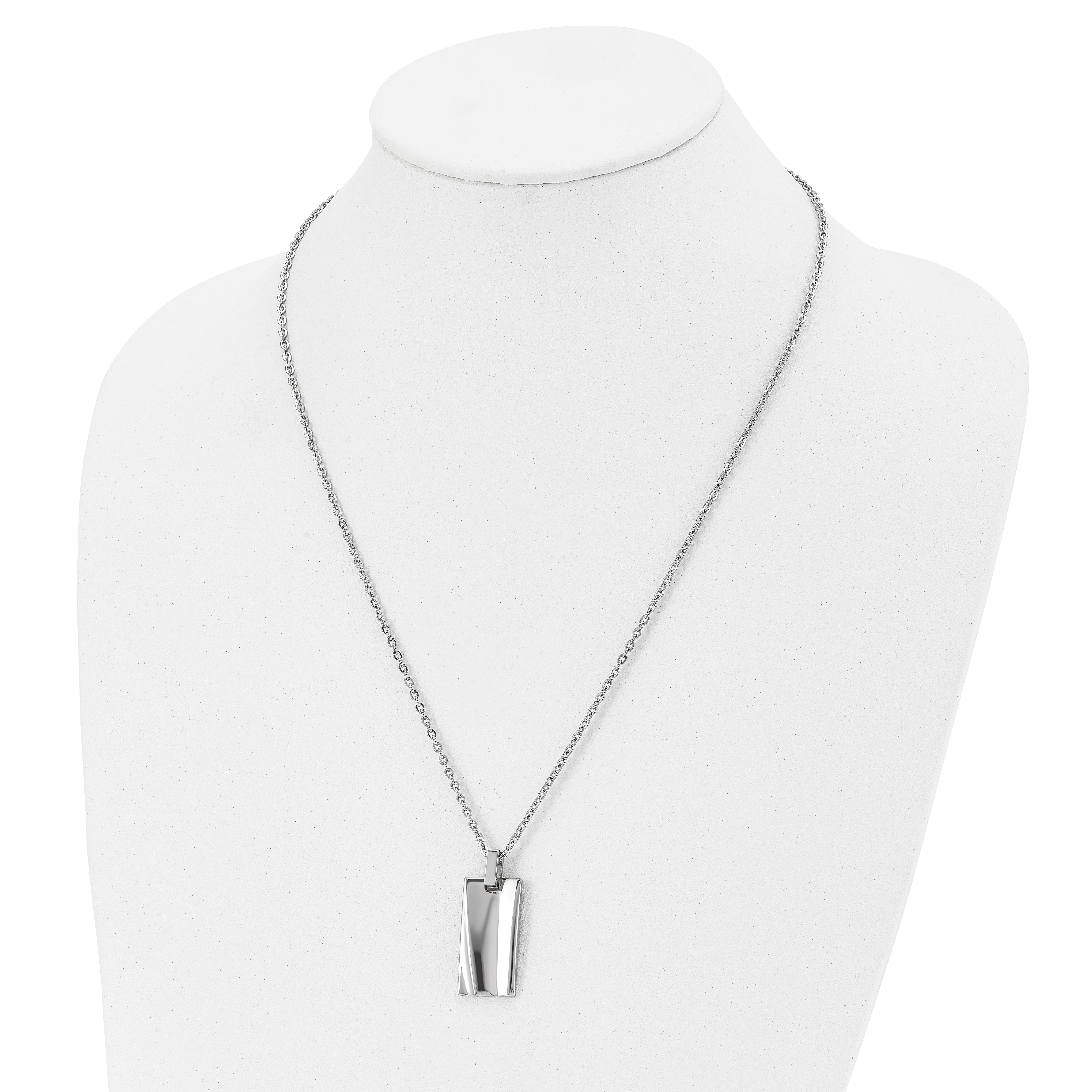 Stainless Steel Polished Concave 22in Necklace SRN1064