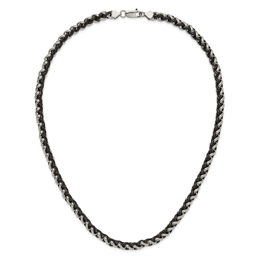 Chisel Stainless Steel Polished Black IP-plated 24 inch Necklace